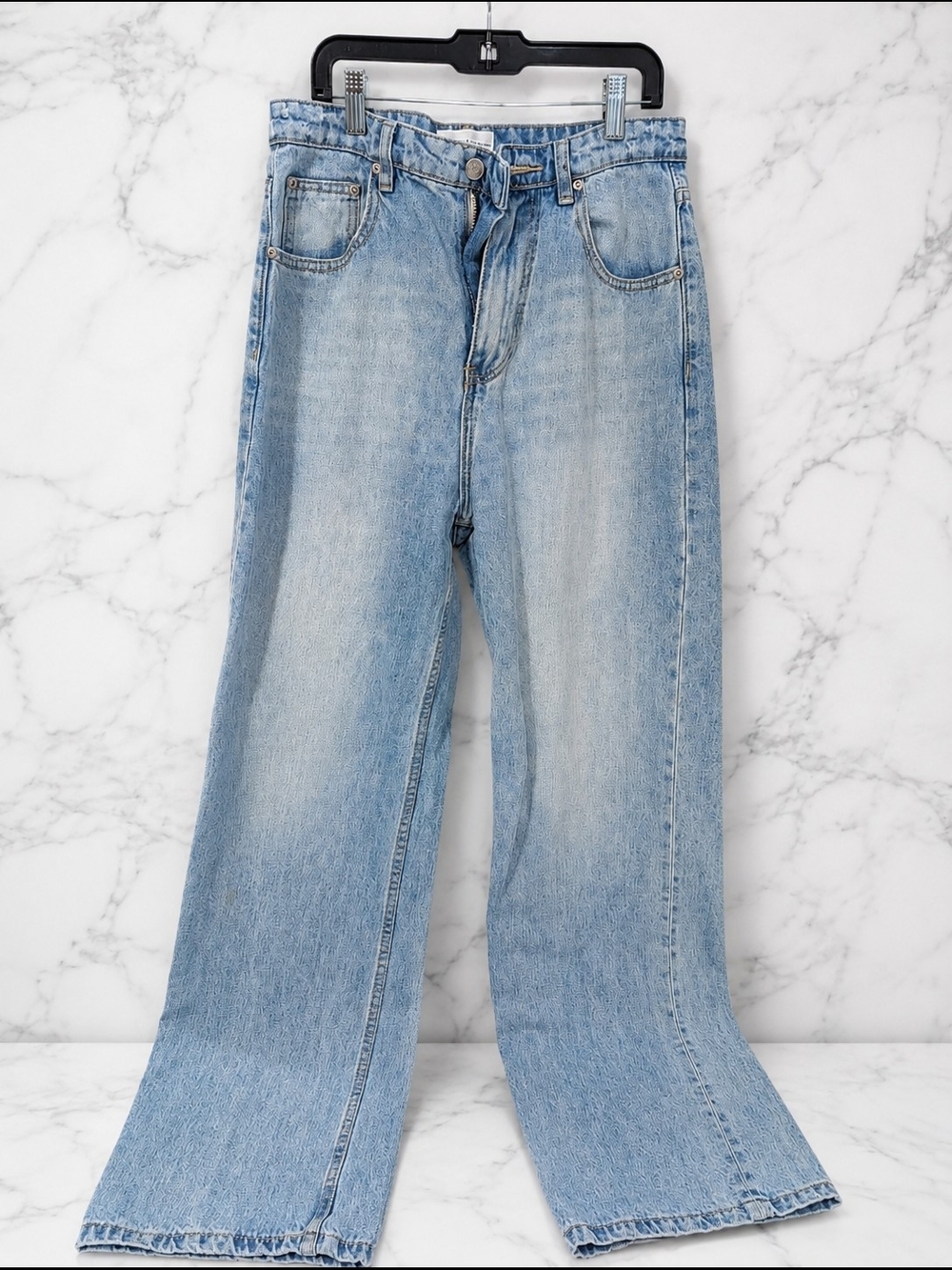 Grey Lab Los Angeles Wide Leg Jeans Women’s Size 29 Light Wash High Rise Denim